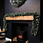 Premier 270cm (9ft) Christmas Garland Decoration Snow Tips White Berries & Cones
