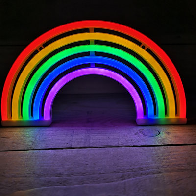 Premier 29cm Neon Rainbow Light to Support NHS & Key Workers | DIY at B&Q