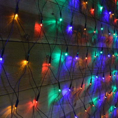 Premier 3.5m x 1.2m 360 LED Christmas Net Window Light - Multi Coloured