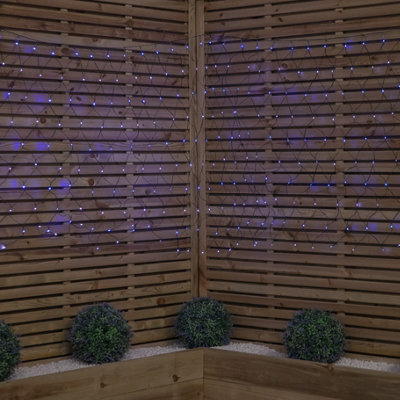 Premier 3.5m x 1.2m 360 LED Multi Action Christmas Net Window Light ...