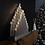 Premier 34cm Silver Lit Christmas Candlebridge with 33 Warm White LEDs