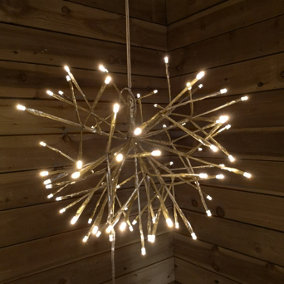 Premier 40cm Indoor And Outdoor Matte Gold Sputnik With 80 Warm White LEDs