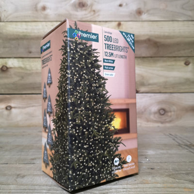 Premier - 500 LED Multi Action Treebrights With Timer - Warm White/Green