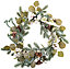 Premier - 50cm Eucalyptus Decorative Wreath, Glittered