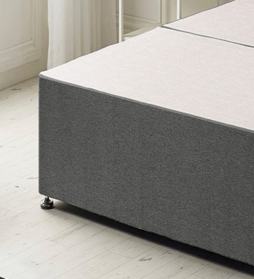 Premier 6FT Super King Divan Bed Base with 30" Tufted Headboard - Tweed ...