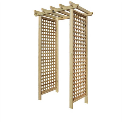 Premier Arch H:7ft (210cm) x W.4ft (120cm) Garden Walkway Archway Highgrove Square Plant Decorative Plant Climber Sides - 5