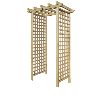 Premier Arch H:7ft (210cm) x W.4ft (120cm) Garden Walkway Archway Privacy Square Plant Decorative Plant Climber Sides - 4