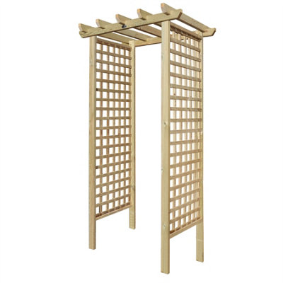 Premier Arch H:8ft (240cm) x W.4ft (120cm) Garden Walkway Archway Privacy Square Plant Decorative Plant Climber Sides - 3
