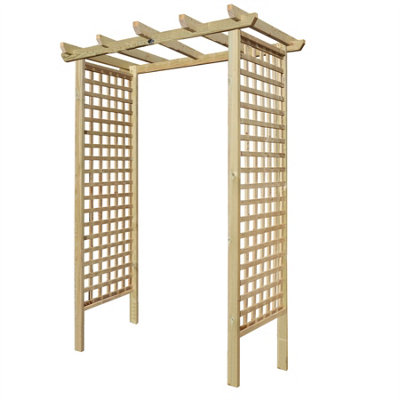 Premier Arch H:8ft (240cm) x W.6ft (180cm) Garden Walkway Archway Privacy Square Plant Decorative Plant Climber Sides - 5