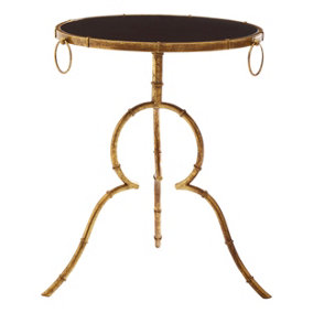 Premier Black Tempered Glass Top Accent Table