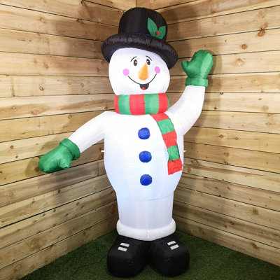 Premier Christmas 1.8m Inflatable Waving Snowman with LED lights | DIY ...