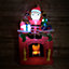 Premier Christmas 2M Light Up Fireplace Inflatable with Festive Elf and Presents