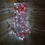 Premier Christmas Set of 3 Acrylic Parcels in White with Red Bow with Warm White LED Lights  Mains Operated