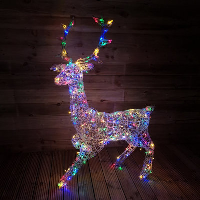 Premier Christmas Soft Acrylic Stag with 300 Multicolored lights