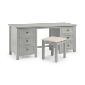 Premier Dove Grey Dressing Table with Dressing Stool