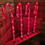 Premier Four Red Candy Cane illuminated Path Garden Patio Lights 62cm