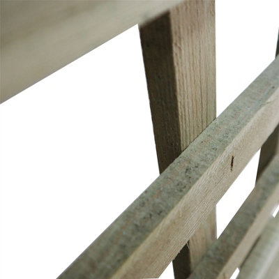 Premier Garden 4x Wooden Fan Trellis Wall/Fence Lattice Wide: 3ft (90cm) x High: 6ft (180cm) Flat Top Privacy Climbing Plant Vine