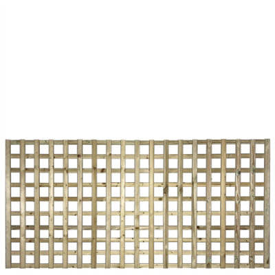 Premier Garden Supplies 10x Width: 6ft x Height: 3ft Flat Top Square Trellis Fence Topper Panel/Wall Climber Privacy Design