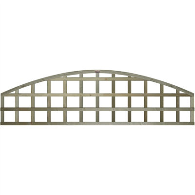 Premier Garden Supplies 3x Width: 6ft x Height: 1ft Arch Top Square Trellis Fence Topper Panel/Wall Climber Standard Design - 4