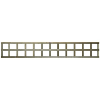 Premier Garden Supplies 3x Width: 6ft x Height: 1ft Flat Top Square Trellis Fence Topper Panel/Wall Climber Privacy Design - 7