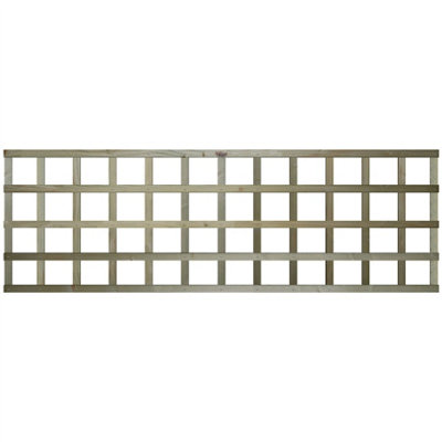 Premier Garden Supplies 3x Width: 6ft x Height: 2ft Flat Top Square Trellis Fence Topper Panel/Wall Climber Standard Design