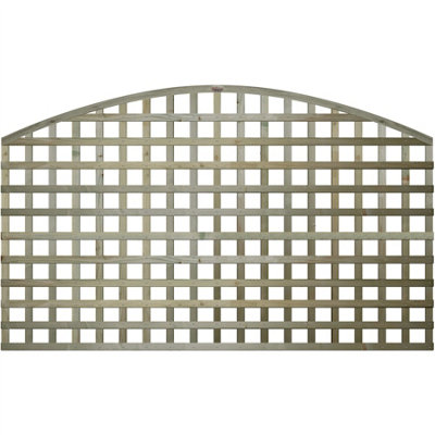 Premier Garden Supplies 3x Width: 6ft x Height: 3ft Arch Top Square Trellis Fence Topper Panel/Wall Climber Privacy Design - 3