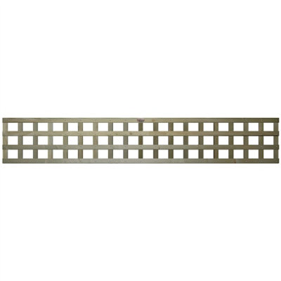 Premier Garden Supplies 4x Width: 6ft x Height: 1ft Flat Top Square Trellis Fence Topper Panel/Wall Climber Privacy Design - 6