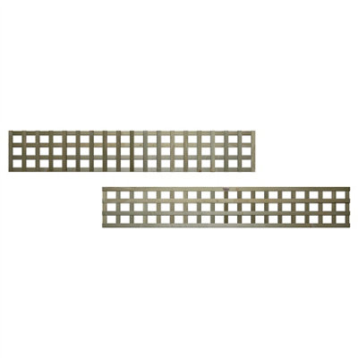 Premier Garden Supplies 4x Width: 6ft x Height: 1ft Flat Top Square Trellis Fence Topper Panel/Wall Climber Privacy Design - 7