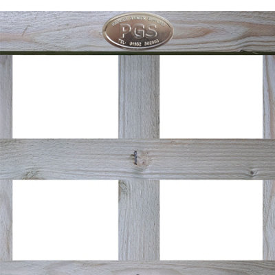 Premier Garden Supplies 4x Width: 6ft x Height: 1ft Flat Top Square Trellis Fence Topper Panel/Wall Climber Privacy Design - 9
