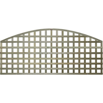 Premier Garden Supplies 4x Width: 6ft x Height: 2ft Arch Top Square Trellis Fence Topper Panel/Wall Climber Privacy Design - 4