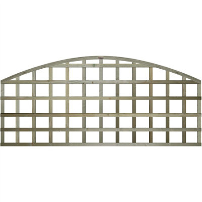 Premier Garden Supplies 4x Width: 6ft x Height: 2ft Arch Top Square Trellis Fence Topper Panel/Wall Climber Standard Design - 5
