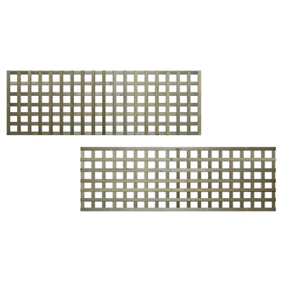 Premier Garden Supplies 4x Width: 6ft x Height: 2ft Flat Top Square Trellis Fence Topper Panel/Wall Climber Privacy Design - 4