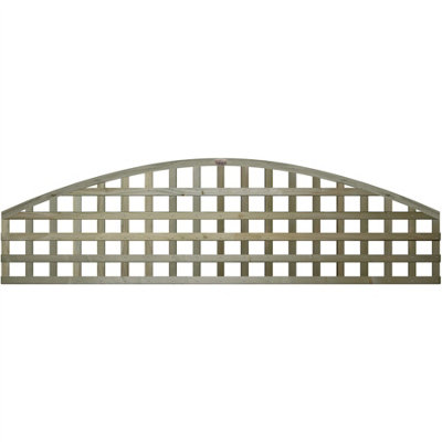 Premier Garden Supplies 5x Width: 6ft x Height: 1ft Arch Top Square Trellis Fence Topper Panel/Wall Climber Privacy Design - 4