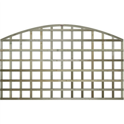 Premier Garden Supplies 6x Width: 6ft x Height: 3ft Arch Top Square Trellis Fence Topper Panel/Wall Climber Standard Design - 3