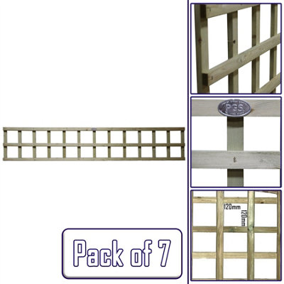 Premier Garden Supplies 7x Width: 6ft x Height: 1ft Flat Top Square ...