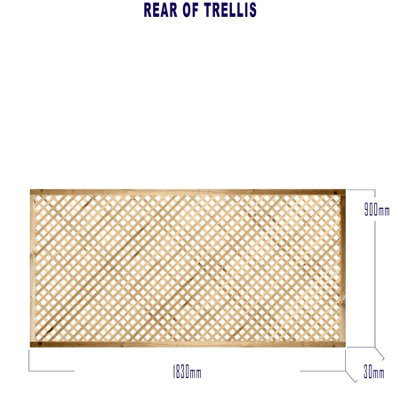 Premier Garden Supplies Elite Diamond Alderley Privacy Trellis (Pack of 3) Width: 6ft x Height: 3ft Fence Panel Topper - 6
