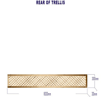 Premier Garden Supplies Elite Diamond Alderley Privacy Trellis (Pack of 4) Width: 6ft x Height: 1ft Fence Panel Topper - 9