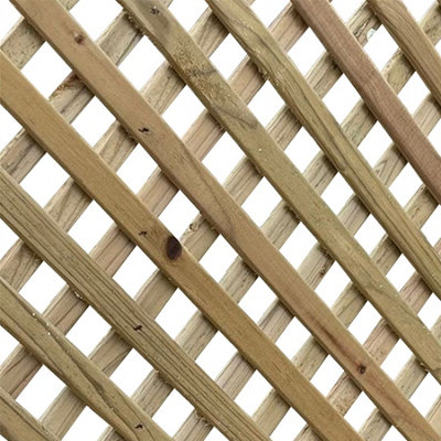 Premier Garden Supplies Elite Diamond Alderley Privacy Trellis (Pack of 4) Width: 6ft x Height: 2ft Fence Panel Topper