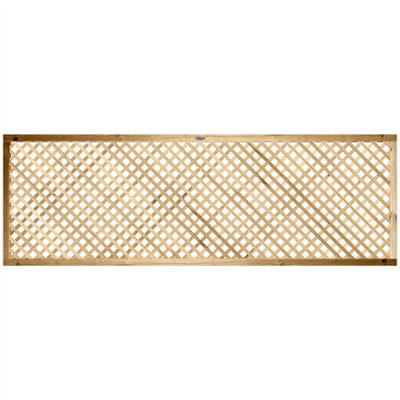 Premier Garden Supplies Elite Diamond Alderley Privacy Trellis (Pack of 4) Width: 6ft x Height: 2ft Fence Panel Topper - 3
