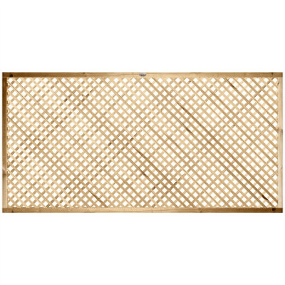 Premier Garden Supplies Elite Diamond Alderley Privacy Trellis (Pack of 8) Width: 6ft x Height: 3ft Fence Panel Topper