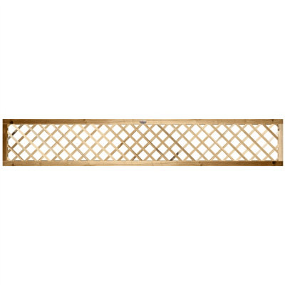 Premier Garden Supplies Elite Diamond Alderley Standard Trellis (Pack of 3) Width: 6ft x Height: 1ft Fence Panel Topper - 3