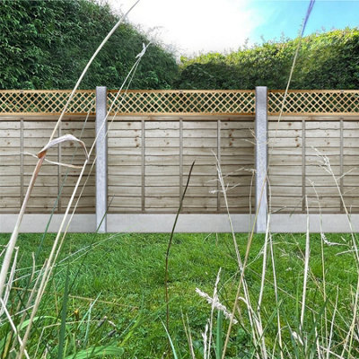 Premier Garden Supplies Elite Diamond Alderley Standard Trellis (Pack of 3) Width: 6ft x Height: 1ft Fence Panel Topper - 4
