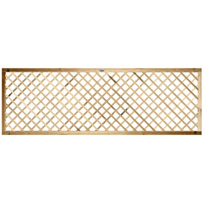 Premier Garden Supplies Elite Diamond Alderley Standard Trellis (Pack of 3) Width: 6ft x Height: 2ft Fence Panel Topper