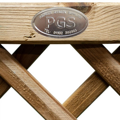 Premier Garden Supplies Elite Diamond Alderley Standard Trellis (Pack of 3) Width: 6ft x Height: 2ft Fence Panel Topper - 3