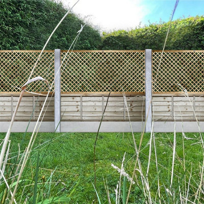 Premier Garden Supplies Elite Diamond Alderley Standard Trellis (Pack of 3) Width: 6ft x Height: 3ft Fence Panel Topper - 5