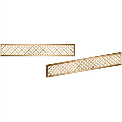 Premier Garden Supplies Elite Diamond Alderley Standard Trellis (Pack of 7) Width: 6ft x Height: 1ft Fence Panel Topper - 3