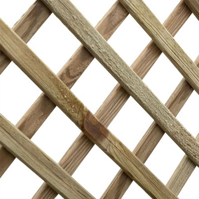 Premier Garden Supplies Elite Diamond Alderley Standard Trellis (Pack of 7) Width: 6ft x Height: 1ft Fence Panel Topper - 4