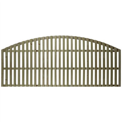 Premier Garden Supplies Florence Vertical Slatted (Pack of 10) Width: 6ft x Height: 2ft Arched Fence Panel/Topper/Trellis