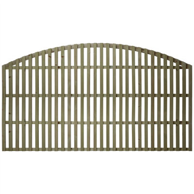 Premier Garden Supplies Florence Vertical Slatted (Pack of 10) Width: 6ft x Height: 3ft Arched Fence Panel/Topper/Trellis