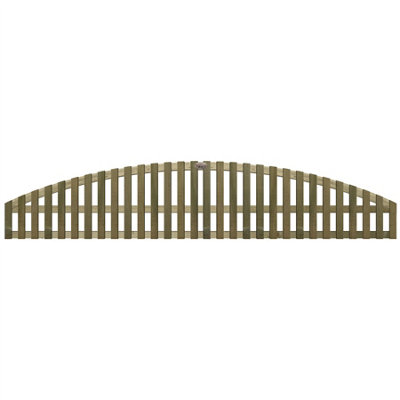 Premier Garden Supplies Florence Vertical Slatted (Pack of 6) Width: 6ft x Height: 0.5ft Arched Fence Panel/Topper/Trellis - 4